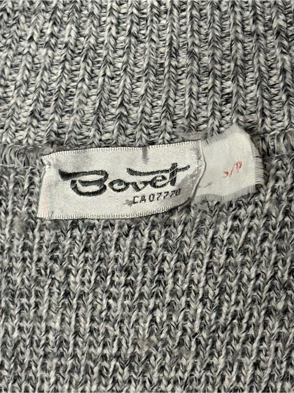Vintage 90’s Bovet Grey Wool Blend Cardigan with Owl Patch Men’s Medium EUC - Picture 5 of 6
